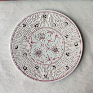 Norway 15" Wall Art Decorative Plate Geometric Elle Keramikk Danish Modern MCM